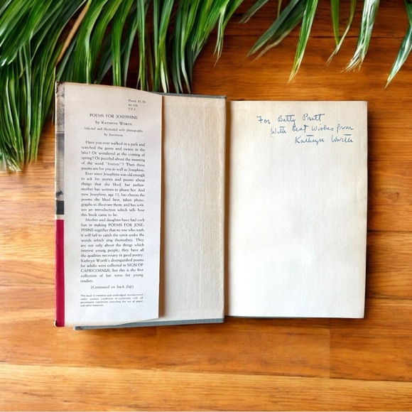 Vintage Poems for Josephine by Kathryn Worth - Signed First Edition - Picture 3 of 11